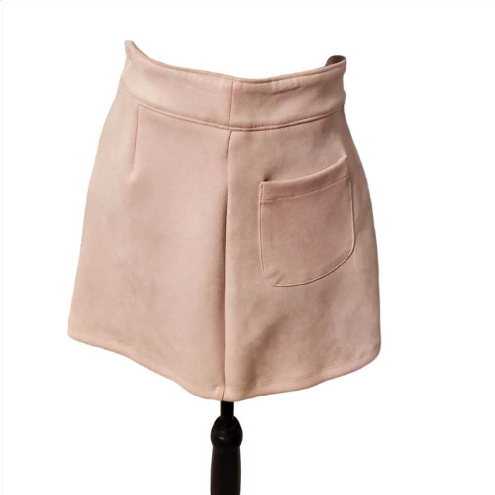 Forever 21 Faux Suede Pink Mini Skirt Medium Juniors
